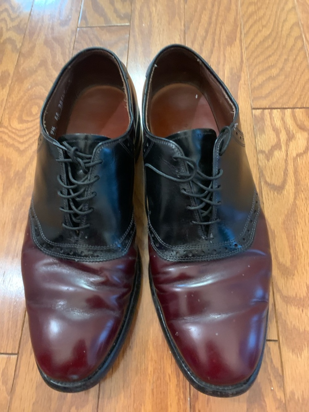 Allen Edmonds Polo. Two-toned black and burgundy